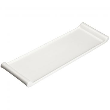 Winco WDP017-115 Paredes 12" x 3 3/4" Bright White Rectangular Narrow Rim Porcelain Platter