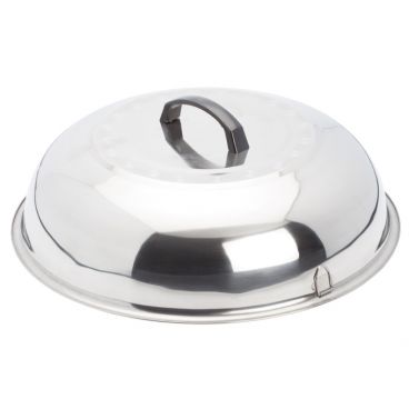 Winco WKCS-15 15-3/8" Stainless Steel Wok Cover with Handle