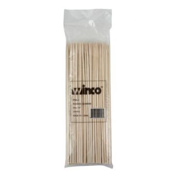 Winco WSK-08 8" Bamboo Skewers - Bag of 100