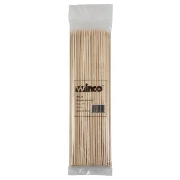 Winco WSK-10 10" Bamboo Skewers - Bag of 100