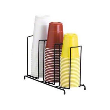 Dispense Rite WR-3 3-Section Beverage Cup Dispensing Rack