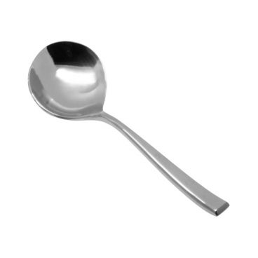 Winco Z-IS-04 Cadenza Isola 7 3/16" Stainless Steel Bouillon Spoon