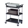 Cambro BC331KD110 Black Three Shelf All Purpose Service Utility Cart