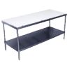 Advance Tabco SPT-305 60" x 30" Poly Top Work Table w/ Stainless Steel Undershelf