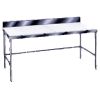 Advance Tabco TSPS-245 60" x 24" Poly Top Work Table w/ 6" Backsplash And Stainless Steel Legs