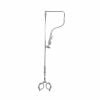T&S Brass B-0171 Single Center Deck-Mounted Pre-Rinse Spray Unit with 20" Flexible Hose, Overhead Swivel Arm, 18" Supply Hose, 1/2" NPSM - 1.15 GPM