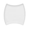 CAC China FTO-21 Fashionware 21.5" Bone White Porcelain Square Dinner Plate