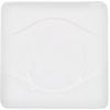 CAC China MDN-21 Modern Collection 12 1/2" x 12 1/2" Square 1" Tall Bone White Porcelain Plate