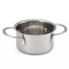 Tablecraft CW2070 Silver 11 oz. Stainless Steel Round Mini Server with Two Handles