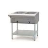 Eagle DHT2-240 33" Two Pan Electric Dry Hot Food Table With Open Galvanized Base - 240V