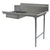 Empura BPSDT-36R-16/3 36" Right Side 16/300 Stainless Steel Soiled Dishtable With 20" x 20" x 5" Deep Prerinse Sink And 10" Backsplash