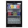 Empura EGM-7B 21.4" Wide Black Swinging Glass Door Countertop Merchandiser Refrigerator With 1 Door, 7 Cubic Ft, 115 Volts