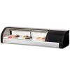 Everest Refrigeration ESC47R 47.25 Inch Right Compressor Curved Glass Refrigerated Sushi Case 1.5 Cubic Feet