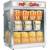 Gold Medal 2004 Astro Pop 36" Wide 3-Shelf Popcorn Staging Cabinet With White LED Lighted Sign, 120V 2001 Watts