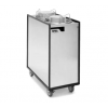 APW Wyott HML2-9A 30-3/8" Lowerator 2 Tube Heated Mobile Enclosed Adjustube II Dish Dispenser For 3-1/2" To 9-1/8" Diameter Dishes, 840 Watts