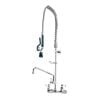 Krowne 17-109WL Royal Series Low Lead Wall Mount Pre-Rinse Faucet With 44" Hose, Add On Faucet with 12" Swing Spout, 8" Centers