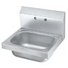 Krowne HS-2-LF Wall Mount 16" Wide Standard Stainless Steel Hand Sink Without Faucet, 4" Faucet Centers And 6" Deep Bowl