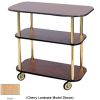 Lakeside 36100 Maple Laminate 3 Open Shelf 16" Wide x 42 3/8" Long x 35 1/4" High Rectangular Shaped Top Service Cart With 1 1/2" Steel Tube Legs And 4" Swivel Casters