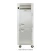 Traulsen G10002P Half Door Pass Thru Stainless Steel Refrigerator w/ 1 Section & 2 Right Swinging Front / Rear Solid Half Height Doors - 25.6 Cu. Ft.
