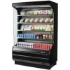 Turbo Air TOM-50B-N Black 50 7/8" Wide 16.5 Cubic ft Insulated Glass Side Panel Vertical Open Display Merchandiser, 115 Volts