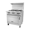 Vulcan EV36S-6FP208 36" Stainless Steel Electric Range with Standard Oversized Oven Base and Six French Hotplates, 208V
