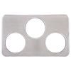 Winco ADP-666 3 Hole Steam Table Adapter Plate - 6 3/8"