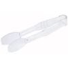 Winco PUTF-6C Clear 6" Flat Grip Surface Polycarbonate Utility / Serving Tongs