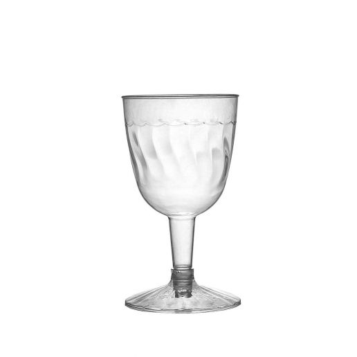 Fineline Flairware 2206 5 oz. Clear Plastic Wine Goblet