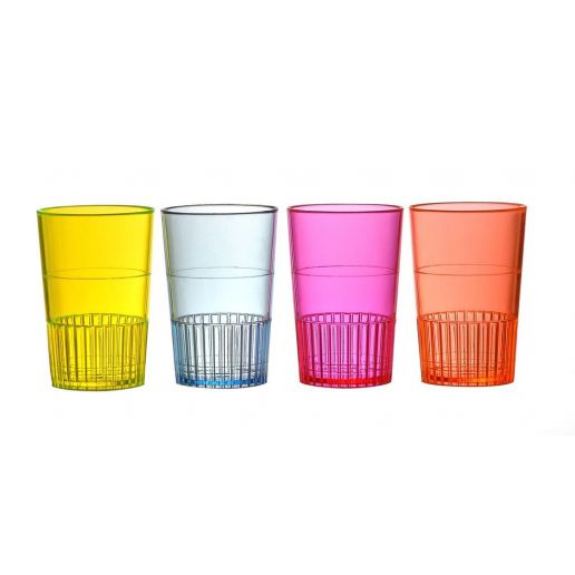 500 Neon Lights Hard Plastic Shot Glasses Cups 1.5oz Colored Glass Shooters 