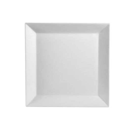 CAC China RCN-25 Clinton Rolled Edge 14-Inch Super White Porcelain Plate Box of 6 