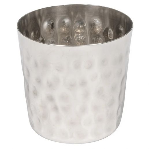 3-3/8-I American Metalcraft FFHM37 Stainless Steel Fry Cup with Hammered Finish 