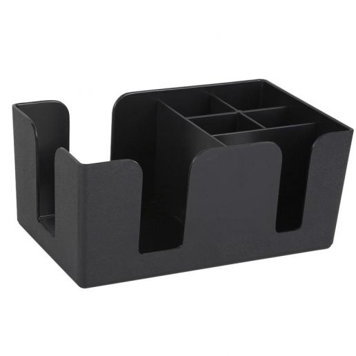 American Metalcraft BAR6 Black Plastic Bar Organizer 6 Compartments for sale online 