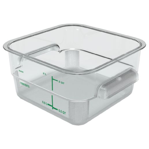  Hakka 2 Qt Commercial Grade Square Food Storage Containers With  Lids,Polycarbonate,Clear - Case of 5: Home & Kitchen