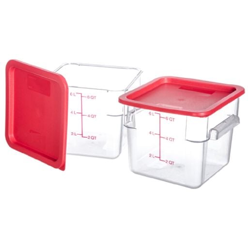 Clear Bins with Lids - Set of 6