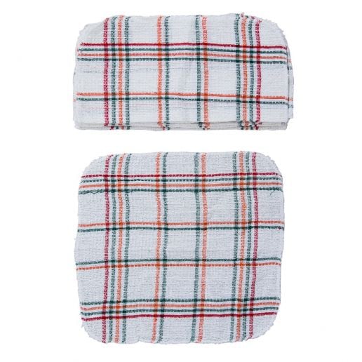 Chef Approved Striped White Waffle Weave Cotton Dish Cloth - 13L x 15W