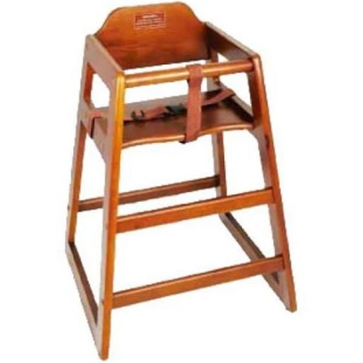 Winco CHH-103 Unassembled Wooden High Chair Mahogany 