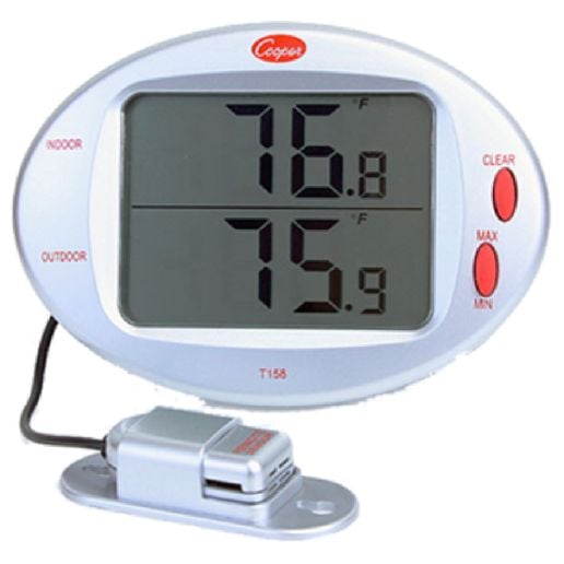 Cooper Atkins T158-0-8 Indoor/Outdoor Min/Max Thermometer Temperature Range  (unit) 32° To 122°F/0° To 50°C