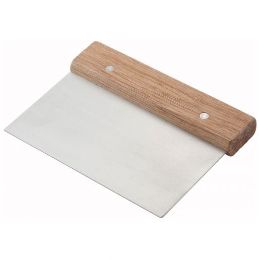 Winco DSC-3 Dough Scraper 6 X 3 Stainless Steel Blade Wood Handle
