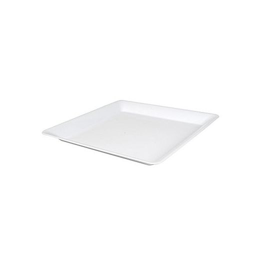 Fineline SQ4212-WH Platter Pleasers 12 x 12 White Square Plastic Serving  Tray