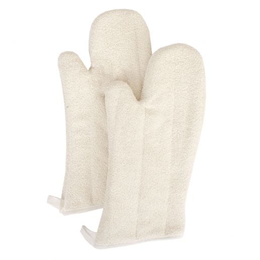 Ritz CLTTSBOM7BE Chef's Line Beige 17 Silicone Lined Terry Elbow Length Oven  Mitt With Steam Barrier