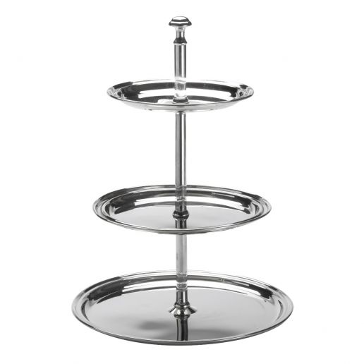14.5 Height TableCraft Products BKP4 Stand 3 Black Metal 4 Tier
