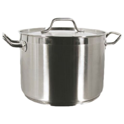 Winco SST-12 Stainless Steel Stock Pot with Cover- 12 Quarts