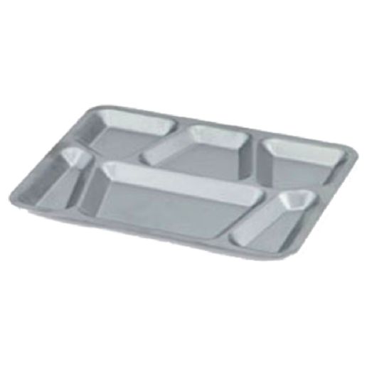 Vollrath 47252 Six Compartment Mess Tray With Lugs Stainless 15-1/2 X  11-5/8 X