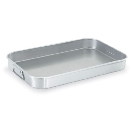 Choice 8.24 Qt. Aluminum Baking and Roasting Pan with Handles - 17 3/4 x  11 1/2 x 2 1/4
