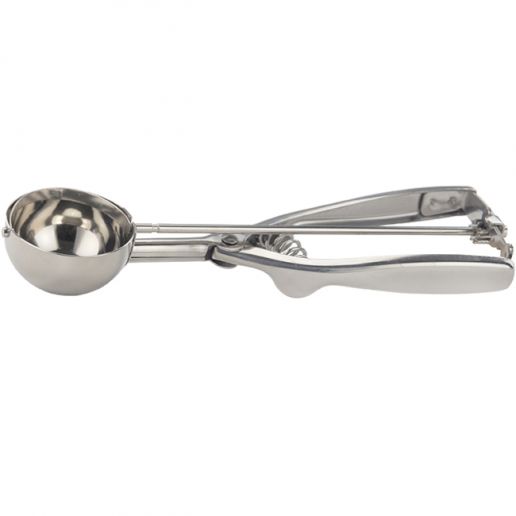 Choice #24 Round Stainless Steel Squeeze Handle Disher - 1.5 oz.