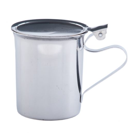Winco SCT-10F 10-Ounce Stainless Steel Server/Creamer with Stackable Cover 