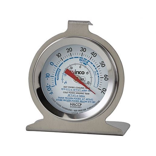 Winco TMT-RF2 Refrigerator/Freezer Thermometer Temperature Range -20° To  70°F