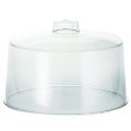 Tablecraft 421 12" x 7.5" Plastic Clear Cake Cover with Plastic Handle