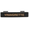 Tablecraft CN489 Plastic Black Name Tag "Vinaigrette" for Option Salad Dressing Dispenser 