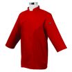 Uncommon Threads 0975-5003 Unisex 10-Button Epic 3/4 Sleeve Chef Shirt, Red - Medium